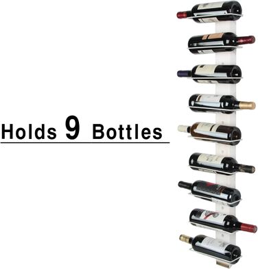 Стильна дерев'яна полиця для вина Jackcube Design MK699A на 9 пляшок, для кухні та декору