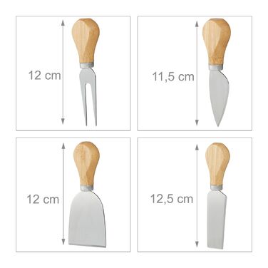Дошка для сиру Relaxdays з бамбука та столовими приборами
