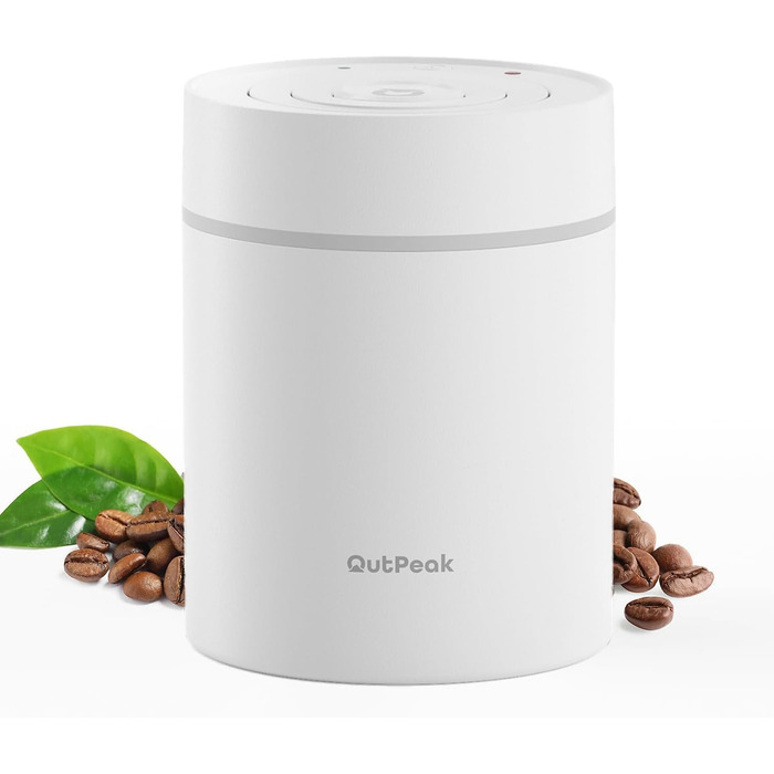 OUTPEAK Neo 2025 Kilo Auto-Vakuum-Канєстер для кави, 1,5 л, для 500 г кавових зерен, автоматичний, з нержавіючої сталі, для бариста, подарунок (великий, матовий чорний) (SW750)