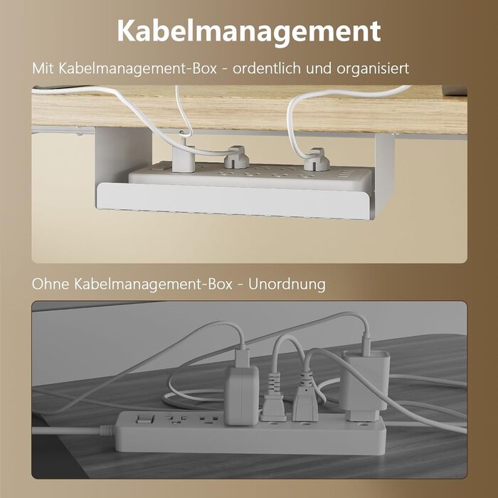 Регульований стіл, 160x80 см, електричний стоячий стіл з подвійним мотором, сенсорна панель, USB-A, кабелеуправління, стільниця 25 мм, ергономічний офісний стіл, білий