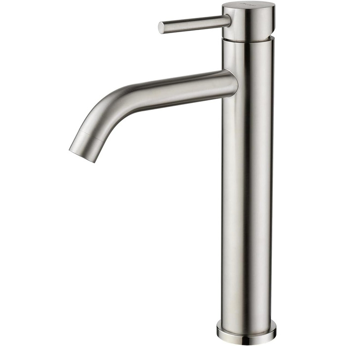 Змішувач для умивальника Decaura, хром, нержавіюча сталь, однорідний, висота виливу 250 мм, для накладної раковини