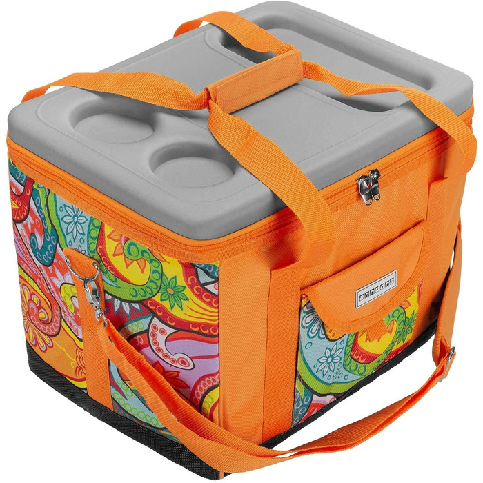 Сумка-холодильник для пікніка Anndora XL Paisley orange 40 л