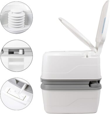 Туалетний портативний Thetford Porta Potti Qube 165 з баком 21 л та природною висотою сидіння