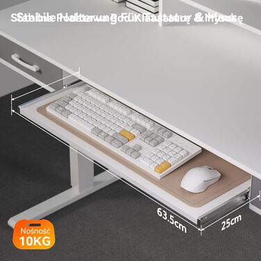 Регульований за висотою стіл WALKINGDESK з електроприводом, 160x60 см. Стіл для дому та офісу з висувними ящиками та підставкою для клавіатури, білий