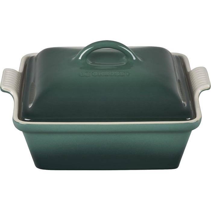 Каструля Le Creuset Heritage з кришкою, квадратна, 22.9 см, біла (Артишок)