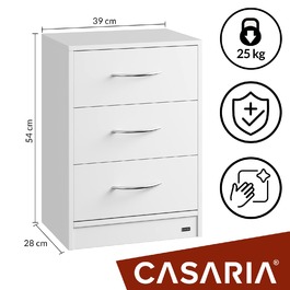 Тумбочка Елоїза набір з 2 білих 54x39x28см