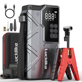 Powerbank з компресором Lucklike 150PSI, 5000A для авто, мото, газонокосарки (10.0л/8.0л Diesel)