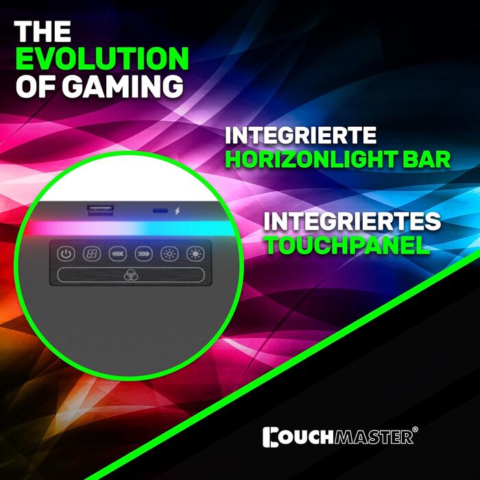 Couchmaster CYCON³: Ергономічний стіл для ноутбука для дивану, софи та ліжка з USB хабом (Чорний)