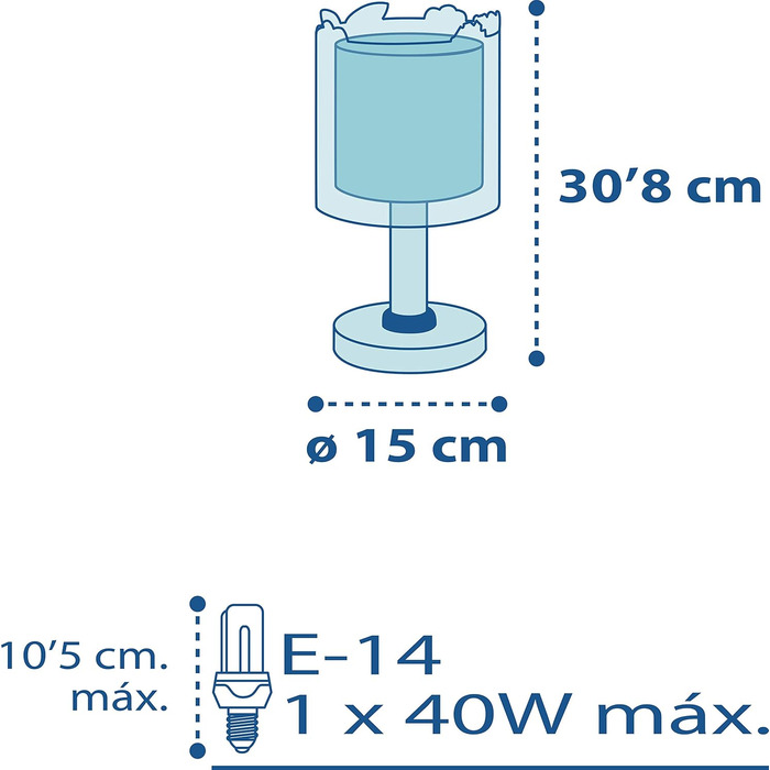 Дитяча настільна лампа Dalber Little Jungle, 40 Вт, барвиста - Тварини джунглів леви, слони, жирафи, крокодили