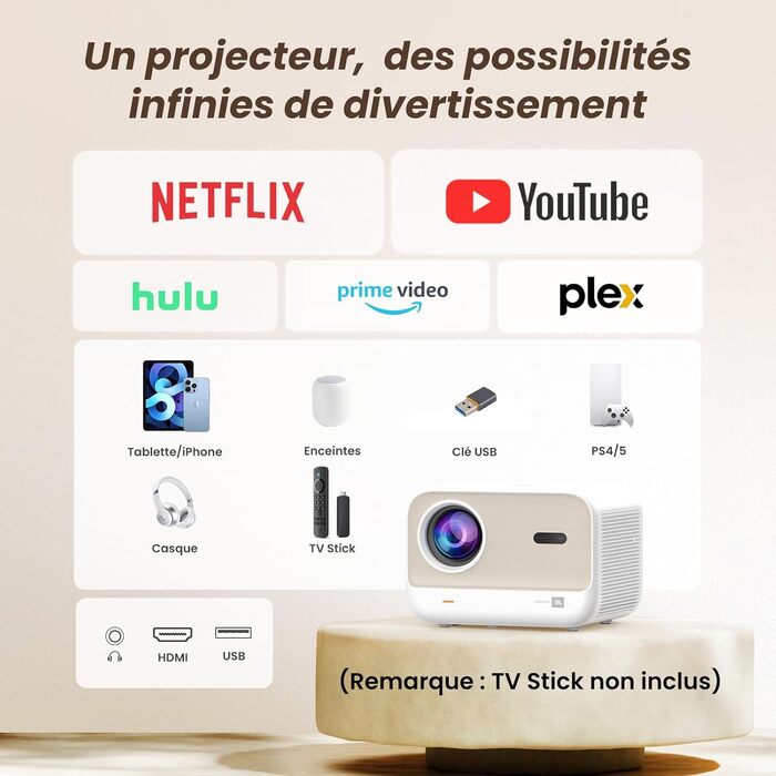 JBL Beamer Sound: LED проєктор Yaber L2s з автофокусом, WiFi 6, Bluetooth 5.1 для домашнього кінотеатру