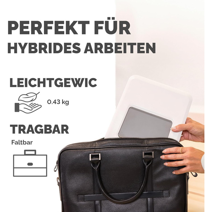 Підставка для ноутбука Fellowes Breyta™ 2-в-1 з сумкою - регулювання висоти, екологічна, для гібридної роботи