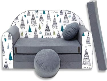 Дитяче крісло-софа 3в1 з функцією ліжка для дівчаток та хлопчиків, крісло-мішок, дитяче ліжко-крісло для дитячої кімнати