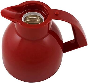 Термос Helios Day Thermoskanne Rot 1L: 6 годин тепла, підставка для пакетиків чаю, легке очищення, для чаю та кави