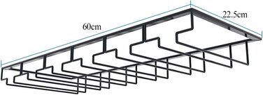 Тримач для келихів TentHome, 6 рядів, з гвинтами для бару, дому, кафе, кухні