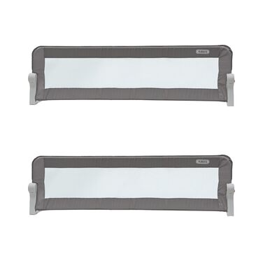 Бортик для ліжка ABUS Eric для немовлят та дітей - захист від випадання для батьківських, дитячих та сімейних ліжок - складаний для подорожей, 150 см (2 шт., сірий)