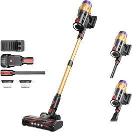 Bergxperten Orizom: Акумуляторний пилосос з автоматичним визначенням пилу, 60 хв роботи, без мішка, для килимів, твердих підлог та шерсті тварин, 550 Вт, оранжевий Bergxperten Orizom: Акумуляторний пилосос з автоматичним визначенням пилу, 60 хв роботи, без мішка, для килимів, твердих підлог та шерсті тварин, 550 Вт, оранжевий