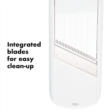 OXO Good Grips Професійний овочевий та фруктовий тертка з лезом з японської сталі, сірий, для кухні (одинарне, похиле лезо)