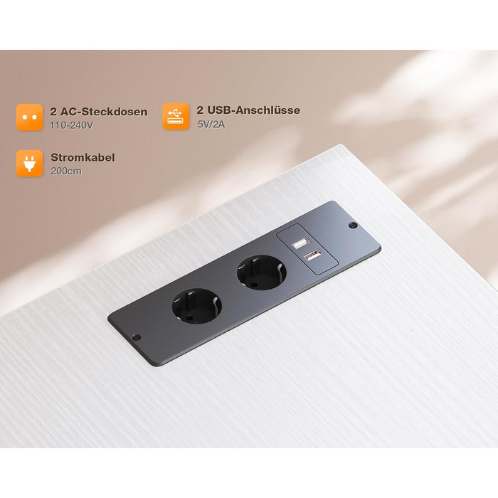 Комп'ютерний стіл Coleshome L-подібний з 6 шухлядами, білий, 126x80 см