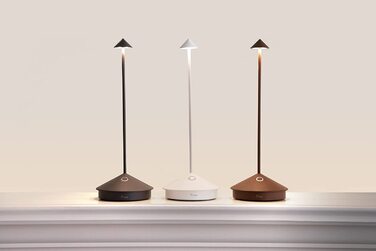 Zafferano Pina Pro: Бездротова LED-лампа для дому та саду з сенсорним керуванням, 2700K, темно-сіра