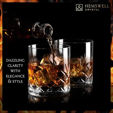 Набір склянок для віскі Glenrigg 2 шт. 310 мл – склянки-тумблери з кришталю без свинцю, з важким дном, ручна обробка, подарункова коробка