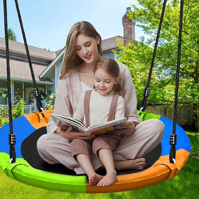 Шоукель Favuit Nestschaukel: регульована висота, Ø 110 см, для дітей та дорослих (до 227 кг)