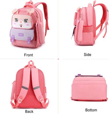 Милий дитячий рюкзак Ранець Шкільні сумки Шкільний рюкзак для хлопчиків і дівчаток Шкільний рюкзак для підлітків Шкільна сумка для дітей 1-6 класів Подорож Сумка для дитячого садка Рюкзак з пеналом (рожевий)