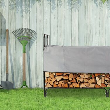 Стильна полиця для дров Relaxdays з металу