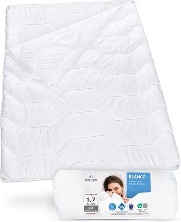 Зимова ковдра 155x220 см Blanco: тепла, дихаюча, для алергіків, 4-сезонна