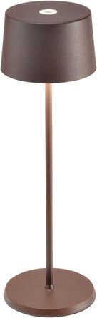 Zafferano Olivia Pro: Портативна LED-лампа з торшером, регулювання яскравості, 2200-3000K, Corten, для дому та саду