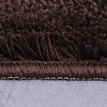 Комплект килимків для ванної кімнати Jianyana: 3 шт. (мікрофібра, антиковзаючі, м'які, з малюнком смужок кави)