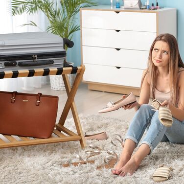 Підставка для валіз Relaxdays з бамбука