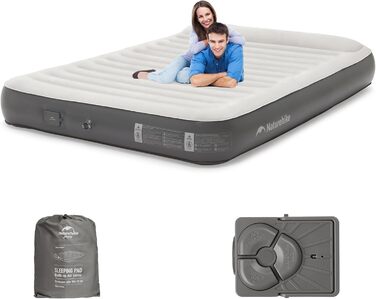 Надувна матрац Naturehike 2 персони з електричним насосом, 200x150x25 см, самонадувна, для кемпінгу та дому, преміум-якість