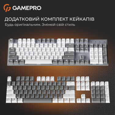 Дротова механічна клавіатура GamePro Genesis Metallic (MK144G) 100% Red switches