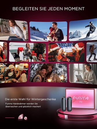 Електричні нагрівачі для рук Funme® 2 шт. 10000mAh Powerbank, USB, 60°C, для жінок, Outdoor, OT95 Waffengold