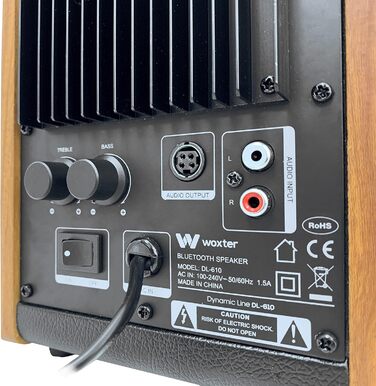 Акустична система Woxter Dynamic Line DL-610 Wood – 150W, Bluetooth, дерево, сабвуфер, 2 динаміки, RCA, 3.5mm, регулювання басів та висот