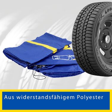 Чохли для шин Goodyear з 600D поліестеру, 4 шт. (блакитні) - захист від УФ, водовідштовхування