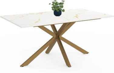 Обідній стіл Alix, прямокутний, 8 місць, металеві ніжки 