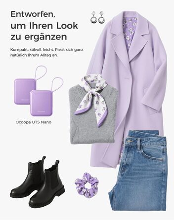 Електричні грілки для рук OCOOPA 2 шт., 3 режими нагріву, швидкий нагрів, 4000mAh, USB, для жінок, Outdoor, фіолетові