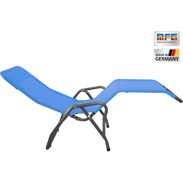 Лежак для басейну та сауни MFG, 3', антрацитовий/блакитний