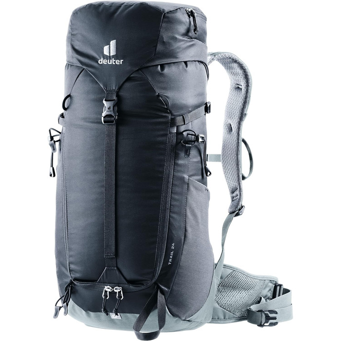Рюкзак для походів deuter Men's Trail 24 (модель 2024) Via Ferrata (1 упаковка) (24 довгих, чорно-сланцевих)