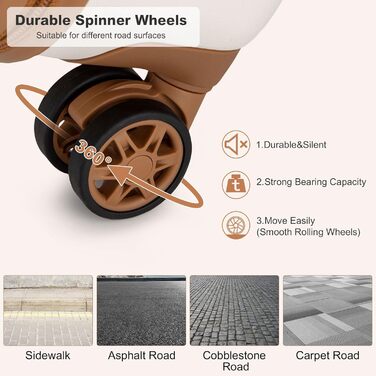 Валіза KONO з ABS пластику, 75 x 48 x 29 см, білий, з TSA замком