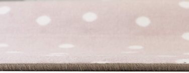 Килимок дитячий Primaflor в горошок - Punto - Пастельно-рожевий, 100 х 150 см, Якісний і простий у догляді килимок для дитячої та дитячої кімнати, Ігровий килимок для дівчаток і хлопчиків 100 х 150 см Рожева пастель
