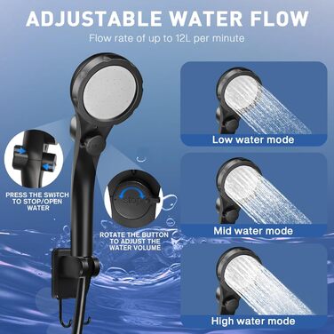 Електричний душ для кемпінгу MIAOKE 7800 mAh з цифровим дисплеєм та термоіндикатором, портативний акумуляторний душ для туризму, подорожей (білий)