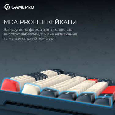 Бездротова механічна клавіатура GamePro Asgard Yord (MK266BL)