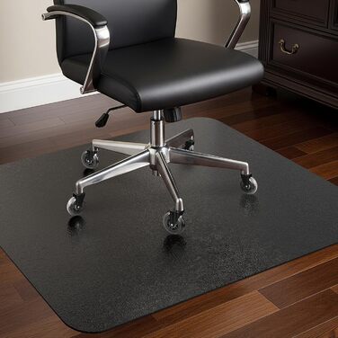 Килимок під офісний стілець COSYLAND, 120 x 150 см. Захист для підлоги, антиковзаючі, легко миються. Підходить для твердих підлог, ламінату, паркету (Чорний)