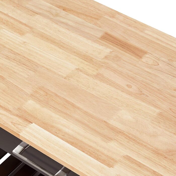 Сервізний візок Yaheetech з шухлядою, кухонний візок з 2 полицями, на коліщатках, 51 x 101,5 x 92 см, білий (Espresso)