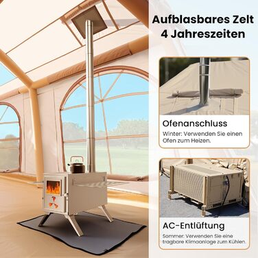 Надувний намет для кемпінгу Oxford 10 осіб - Водонепроникний, Air Glamping намет для відпочинку на природі