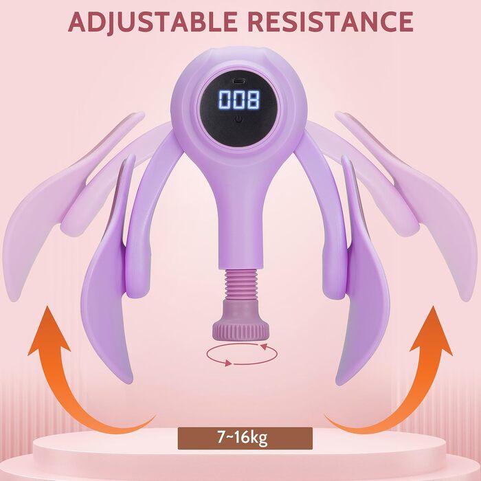 Тренажер для стегна Umelee з лічильником і регулюванням сили (фіолетовий)