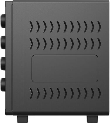 Міні-піч TurboTronic 35л з конвекцією, чорна, 1600W. 2 дека, таймер, піч для піци та гриль