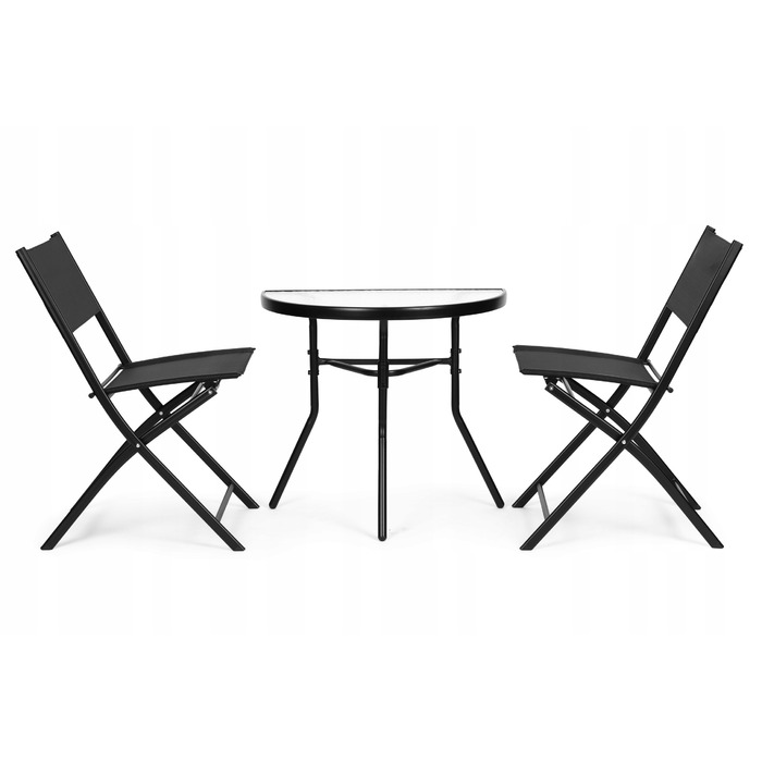 Комплект садових меблів Jumi Premium, метал, чорний, 3 предмети